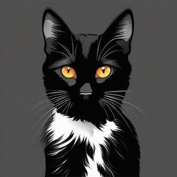 Cat Background Wallpaper - black cat white background  