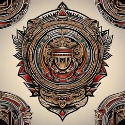 aztec g shield tattoo  simple vector color tattoo