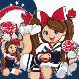 Cheerleader clipart - cheerleader holding a sign for their team  