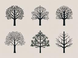 tree tattoos minimalist  simple vector color tattoo