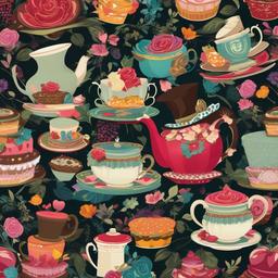 Party Background Wallpaper - mad hatter tea party background  