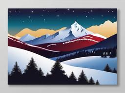 Christmas Mountain Background  