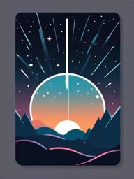 Meteor shower sticker- Celestial and dazzling, , sticker vector art, minimalist design