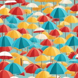 Beach Umbrella and Surfboard Emoji Sticker - Surfing under beach umbrellas, , sticker vector art, minimalist design