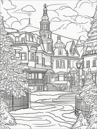 Christmas Coloring Pages Cute  outling,coloring pages,black and whit