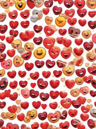 Emoji heart eyes sticker- Love and admiration, , sticker vector art, minimalist design