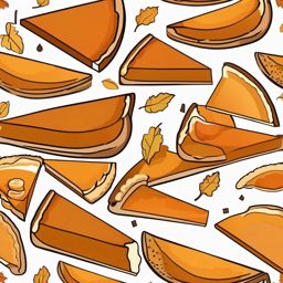 Pumpkin Pie Slice clipart - A delicious slice of pumpkin pie, ,vector color clipart,minimal