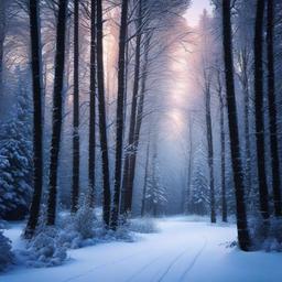Winter background wallpaper - forest snow background  
