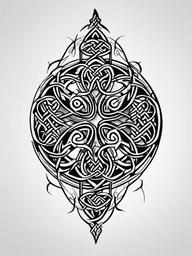 celtic family tattoo ideas  simple color tattoo,minimal,white background