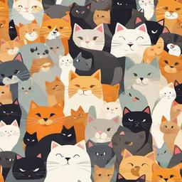 Cat Background Wallpaper - cartoon cat wallpaper  