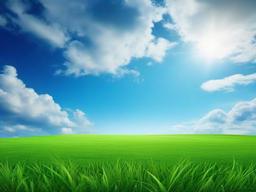 Blue Sky And Green Grass Background  ,desktop background wallpaper