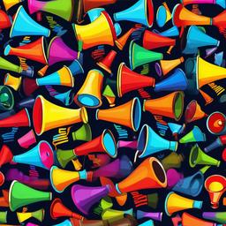 Megaphone clipart - colorful megaphone graphics  vector clipart