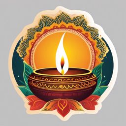 Diwali sticker- Festival of Lights Celebration, , sticker vector art, minimalist design