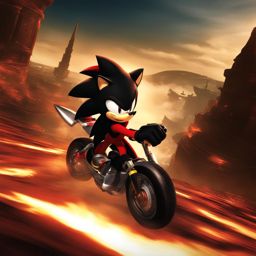 shadow the hedgehog speeds through challenging environments. 