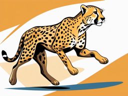 Cheetah clipart - Fastest land animal known for sprinting, ,color clipart vector style