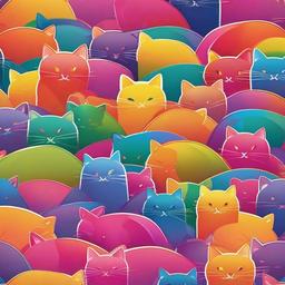Cat Background Wallpaper - rainbow cat background  