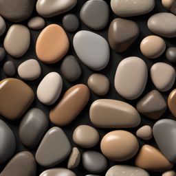 Garden stones with a smooth, rounded surface in earthy tones top view, product photoshoot realistic background, hyper detail, high resolution