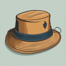 Fisherman's Hat clipart - A traditional fisherman's hat for a day of angling., ,vector color clipart,minimal