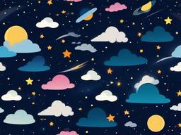 Cartoon Night Sky Wallpaper  ,desktop background wallpaper