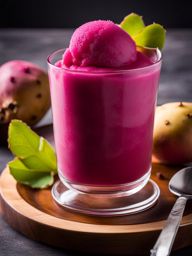 prickly pear cactus sorbet, a refreshing dessert made from cactus fruit. 