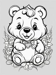 care bear tattoo outline  simple vector color tattoo