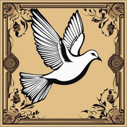 dove clipart - a peaceful dove in flight, a symbol of hope 