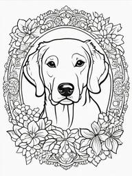 Dog Coloring Page - Loyal Best Friend  black outline printable coloring page