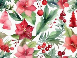 Watercolor Christmas Background  