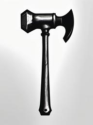 sketch of a hammer  minimal rough sketch scribbles,doodles,black and white