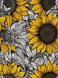 Sunflower Background - Sunflower Field Under the Sun  intricate patterns, splash art, wallpaper art