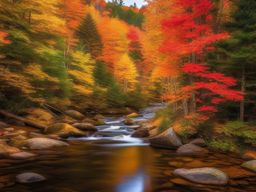 Fall Background iPhone - Vibrant Fall Foliage in the Adirondack Mountains  wallpaper style, intricate details, patterns, splash art, light colors