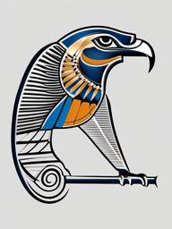 egyptian tattoo horus  simple color tattoo,minimal,white background
