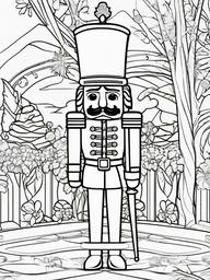 Nutcracker Color Sheet  outling,coloring pages,black and whit