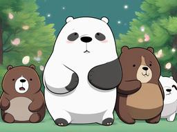 cute we bare bears wallpaper  ,desktop background wallpaper