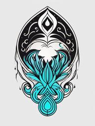 aquarius minimalist tattoo  simple vector color tattoo