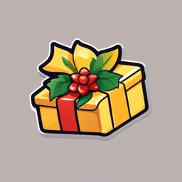 Present Emoji Sticker - Gift-giving joy, , sticker vector art, minimalist design