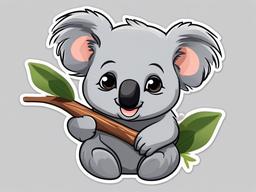 Koala cartoon - cuddly, eucalyptus-eating marsupial  cartoon sticker style