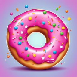 donut clipart - a delightful donut, effortlessly levitating in a magic show 