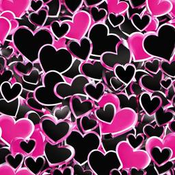 Heart Background Wallpaper - black and pink heart wallpaper  