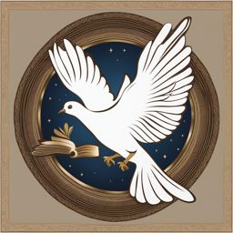 dove clipart - a wise dove carrying messages of peace and wisdom to distant lands 