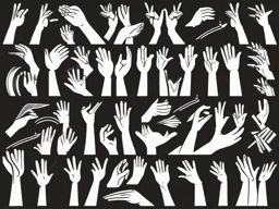 Hand Clipart, Expressive hands gesturing and sign language. 