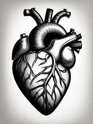 pencil sketch of human heart  minimal rough sketch scribbles,doodles,black and white