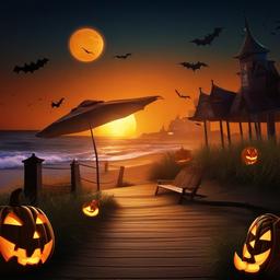 Beach Background Wallpaper - halloween beach background  