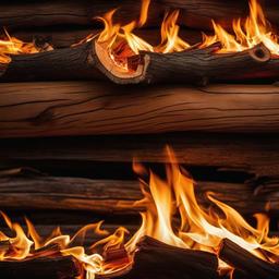 Fire Wallpaper - Flames consuming dry wood  background wallpaper