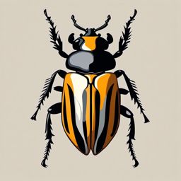 Goliath Beetle Clip Art - A goliath beetle with impressive size,  color vector clipart, minimal style