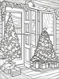 Christmas Pictures Coloring Sheets  outling,coloring pages,black and whit