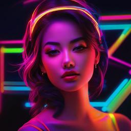 Neon Background Wallpaper - neon portrait wallpaper  