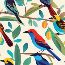 bird clipart - a colorful and chirping bird image. 