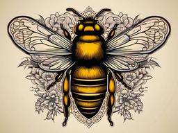 vintage queen bee tattoo  vector tattoo design