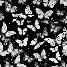 Butterfly Background Wallpaper - black background white butterfly  
